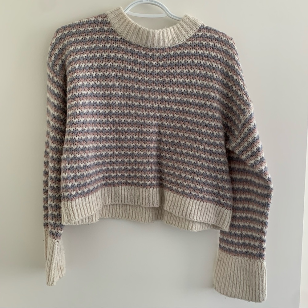 TOPSHOP knit sweater, purple & pink